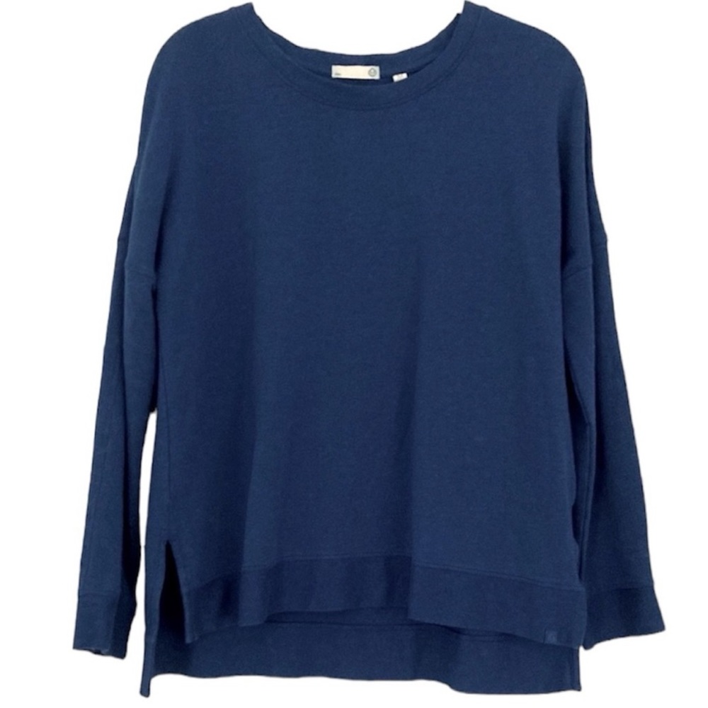 TASC Riverwalk French Terry Bamboo Blend Sweatshirt Navy Sz Medium